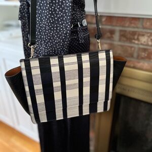 Stylish Black and White Checkered Women's Bag